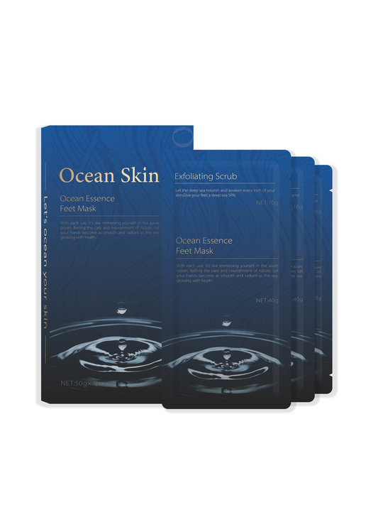 Ocean Skin Brightening Foot Mask 3-Pack – Renew & Soften Rough Feet